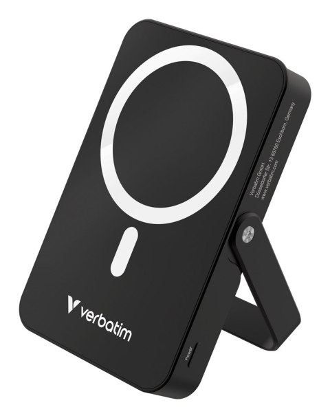 Verbatim Charge 'n' Go Magnetic Wireless Litowo-polimerowy (LiPo) 10000 mAh Bezprzewodowe ładowanie Czarny