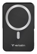 Verbatim Charge 'n' Go Magnetic Wireless Litowo-polimerowy (LiPo) 10000 mAh Bezprzewodowe ładowanie Czarny