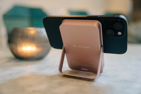 Verbatim Charge 'n' Go Magnetic Wireless Litowo-polimerowy (LiPo) 10000 mAh Bezprzewodowe ładowanie Czarny