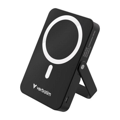 Verbatim Charge 'n' Go Magnetic Wireless Litowo-polimerowy (LiPo) 10000 mAh Bezprzewodowe ładowanie Czarny