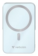 Verbatim Charge 'n' Go Magnetic Wireless Litowo-polimerowy (LiPo) 10000 mAh Bezprzewodowe ładowanie Niebieski