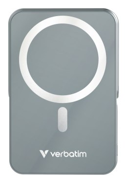 Verbatim Charge 'n' Go Magnetic Wireless Litowo-polimerowy (LiPo) 10000 mAh Bezprzewodowe ładowanie Szary
