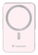 Verbatim Charge 'n' Go Magnetic Wireless Litowo-polimerowy (LiPo) 10000 mAh Bezprzewodowe ładowanie Różowy