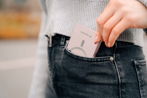 Verbatim Charge 'n' Go Magnetic Wireless Litowo-polimerowy (LiPo) 10000 mAh Bezprzewodowe ładowanie Różowy