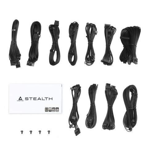 Chieftec Stealth 1200W Vega M Series SPX-1200-FC 80+ Platin moduł zasilaczy 24-pin ATX ATX Czarny