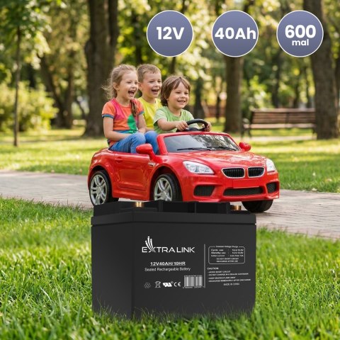EXTRALINK AKUMULATOR BEZOBSŁUGOWY AGM 12V 40AH