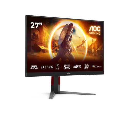 Monitor LED 27" AOC 27G4HA 1920x1080px Full HD Czarny, Czerwony