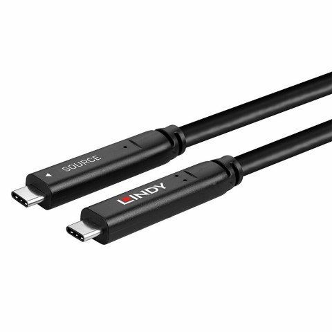 Hybrydowy kabel LINDY USB 3.2 Gen 1 i DP 1.4 Type-C o długości 8 m