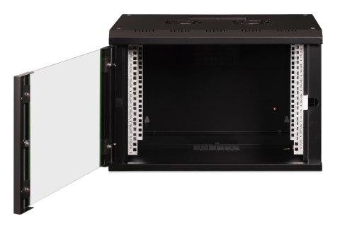 Digitus Szafa sieciowa wisząca Unique 19" 7U rack 600x450, drzwi szyba, czarny, niedzielona, złożona, 100kg