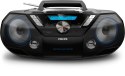 Philips AZB798T/12 przenośny system stereo Analogowe i cyfrowe 12 W DAB, DAB+, FM Czarny Odtwarzacz mp3