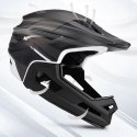 Kask rowerowy fullface z odpinanym daszkiem 57-62 cm - czarny