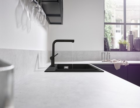 Bateria kuchenna hansgrohe Talis M54 kokkenarmatur 270 1jet med udtak, mat sort