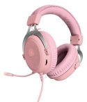 Deltaco Gaming GAM-030-P słuchawki/zestaw słuchawkowy Przewodowa Opaska na głowę USB Typu-A Różowy