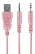 Deltaco Gaming GAM-030-P słuchawki/zestaw słuchawkowy Przewodowa Opaska na głowę USB Typu-A Różowy