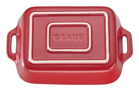 Prostokątny półmisek ceramiczny Staub - 4.5 litrów, Czerwony