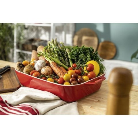 Prostokątny półmisek ceramiczny Staub - 4.5 litrów, Czerwony