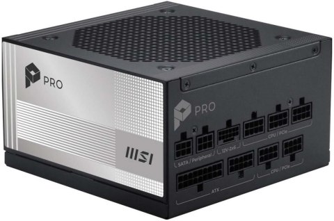 Zasilacz MSI PRO A850PL PCIE5 850W 120mm 80plus Platinum aPFC
