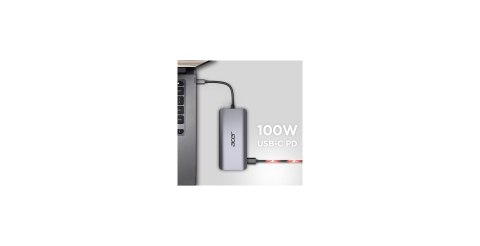 Acer 12-in-1 Type-C Dongle Przewodowa USB 3.2 Gen 1 (3.1 Gen 1) Type-C Srebrny