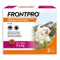 FRONTPRO Tabletki na pchły i kleszcze dla psa (2-4 kg) - 3x 11,3mg
