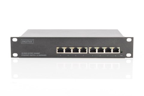 Przełącznik sieciowy zarządzalny warstwy L2 10" 8xRJ45 10/100/1000 Mb/s
