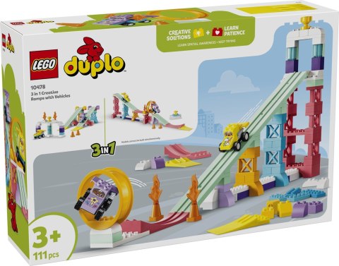 LEGO Duplo 10478 - Kreatywne rampy 3 w 1 z pojazdami