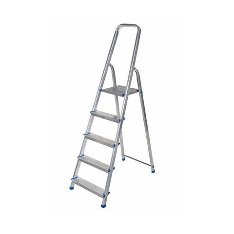 AWTOOLS Drabina aluminiowa wolnostojąca 5 stopni 150 kg