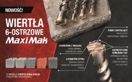 Makita wiertło SDS MAX 32x 200x 340mm MAXI MAK 6-ostrzowe