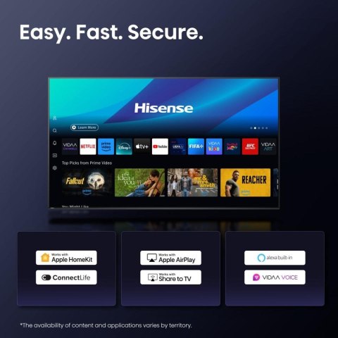 Telewizor Hisense 100E7Q Pro QLED 100" 4K Ultra HD 144Hz VIDAA Dolby Atmos Czarny