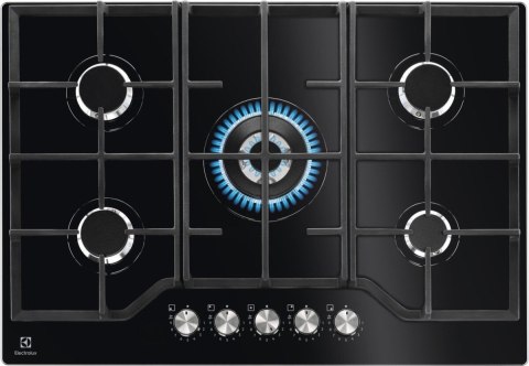 Płyta gazowa ELECTROLUX KGG75362K 75 cm | 4 palniki | ruszty żeliwne | zapłon elektryczny | czarny
