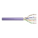 Kabel instalacyjny DIGITUS kat.6, U/UTP, Eca, AWG 23/1, LSOH, 305m, fioletowy, karton