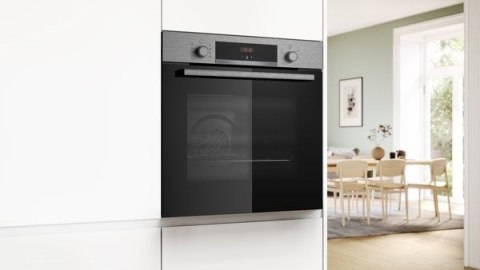 Piekarnik elektryczny Bosch HBA514BS3 Serie 4 71 l | termoobieg 3D | AquaStop | prowadnice teleskopowe | inox