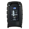 V-TONE BQ12 GO MP3 - Kolumna aktywna akumulatorowa czarna, Bluetooth, TWS, USB, SD, DSP, AUX, pilot na podczerwień, 2x mikrofon 