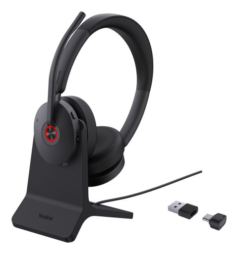 Słuchawki Yealink BH74 + Stand UC USB-C/A USB Type-C / USB Type-A Bluetooth Podstawka do ładowania Czarne (1208684)