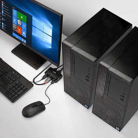 Lindy 42344 przełącznik KVM Możliwości montowania w stelażu Czarny