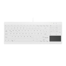 Aktywna Klawiatura USB AK-C7412F-GUS-W/GE QWERTZ Niemiecki Biały