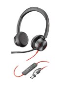 Przewodowe słuchawki HP Poly Blackwire 8225 USB-C/A