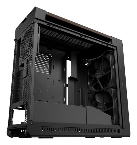 ASUS ProArt PA602 Wood Edition Modern Black - Metal Panel Midi Tower Czarny, Drewno