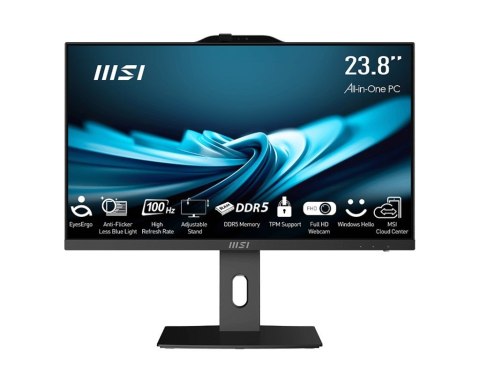 MSI AIO PRO AP242P 14M-649XEU i5-14400 23,8" IPS LED FHD Non-Touch Anti-Glare 16GB SSD512GB M.2 AX211 WiFi 6E NoOS Black