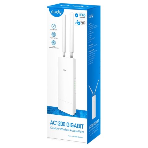 Cudy AP1300 Outdoor 867 Mbit/s Biały Obsługa PoE