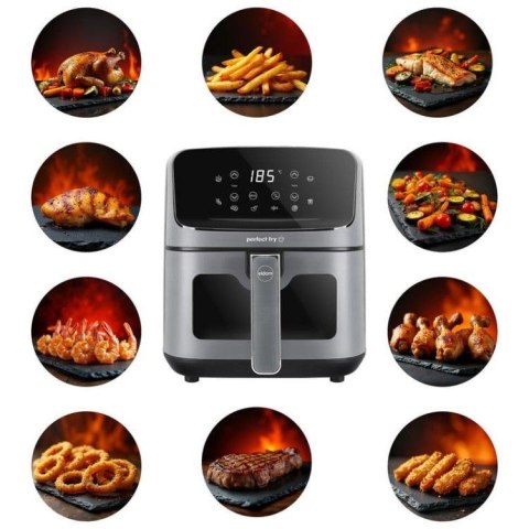 ELDOM FRYTKOWNIC BEZTŁUSZCZOWA FR45 FRITELO 1500W REGULACJA TEMP 80-200°C SZKLANE OKNO W POJEMNIKU DOTYKOWY PANEL STERUJĄCY