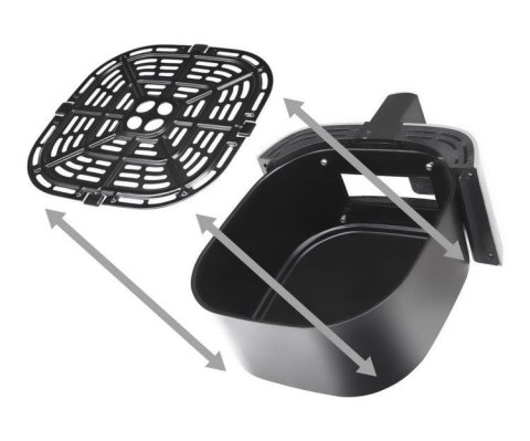 ELDOM FRYTKOWNIC BEZTŁUSZCZOWA FR45 FRITELO 1500W REGULACJA TEMP 80-200°C SZKLANE OKNO W POJEMNIKU DOTYKOWY PANEL STERUJĄCY