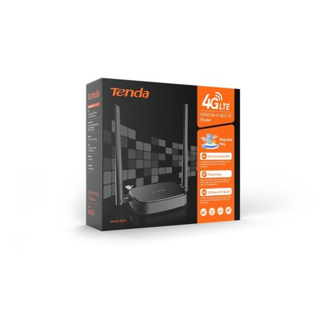 Tenda 4G05 router bezprzewodowy Fast Ethernet Jedna częstotliwości (2,4 GHz) Czarny