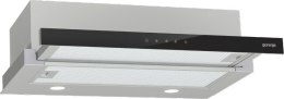 Okap teleskopowy GORENJE TH64E3SGB 60 cm | sterowanie dotykowe | LED | czarne szkło