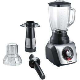 Bosch SilentMixx Pro MMB66G7M Black/Stainless steel, 900 W, Glass ThermoSafe, 2.3 L, Ice crushing, Mini chopper, Type Tabletop