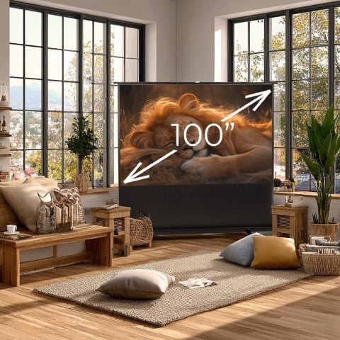 MACLEAN PRZENOŚNY EKRAN PROJEKCYJNY, KOMPAKTOWY, PODŁOGOWY, 100", 16:9 MC-964