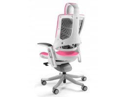Fotel biurowy Wau 2 BL401 tkanina magenta/biały