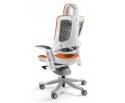 Fotel biurowy Wau 2 BL405 tkanina mandarin/biały