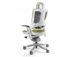 Fotel biurowy Wau 2 BL411 tkanina olive/biały