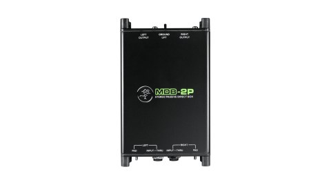 Pasywna skrzynka bezpośrednia Mackie MDB-2P na gitarę basową, pianino cyfrowe, gitarę, syntezator, czarna, 20-20000 Hz, 140000 O