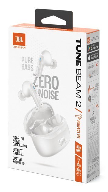 JBL Słuchawki douszne InEar Tune Beam 2 białe